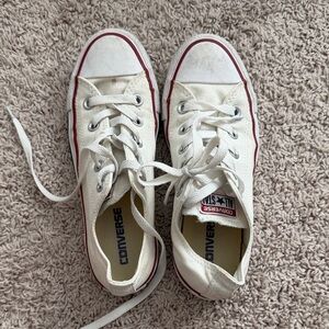 Converse women’s  White and Red Sneakers size 6